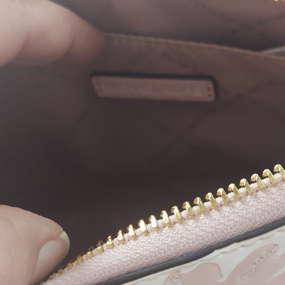 Michael Kors Pink Floral Sequins Jet Set Travel Cross Body - Picture 4 of 8